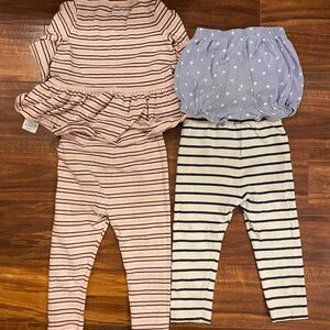 Baby Gap 18-24 month Striped pants, shirt and Polka Dot short Set
